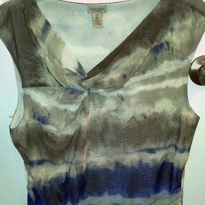 Asymmetrical knotted neckline blouse